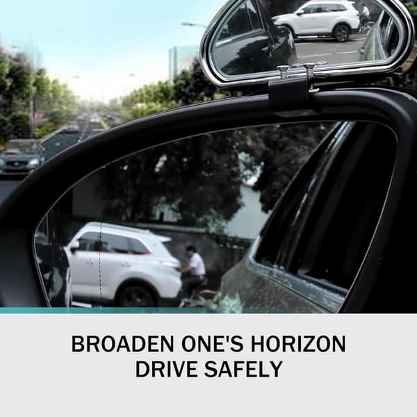 Blindsone-speil - Ovalt justerbart vidvinkel bakspeil - Skruemontering - for biler, SUV-er, lastebiler