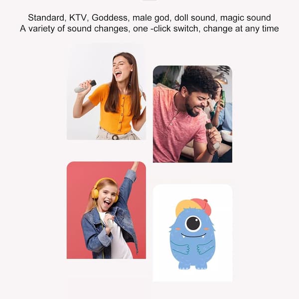 Portable Karaoke Machine, Wireless Speaker with Microphone for Home & Outdoors