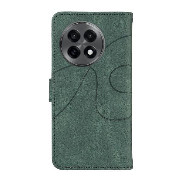 Läderplånboksfodral med stativ och böjd linjedesign för OnePlus 13R 5G Ace 5 5G 5 Pro 5G Gree
