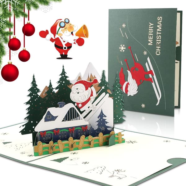 3D-joulukortit, 3D-joulutervehdyskortit, joulu 3D-tervehdys