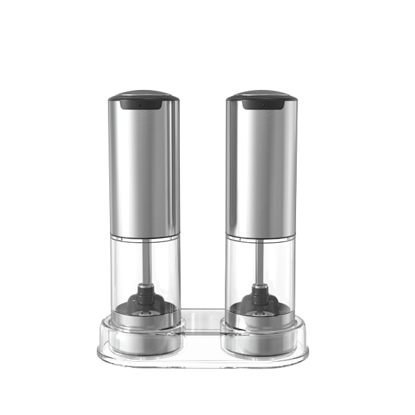 Electric grinder with body charging and button