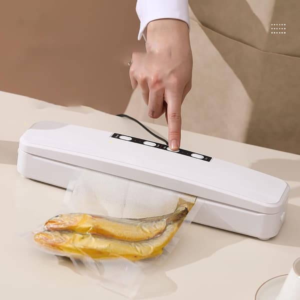 Vacuum Sealer, Automatic Wet and Dry Dual Mode Sealer, for Home Kitchen, Camping and Sous Vide, White