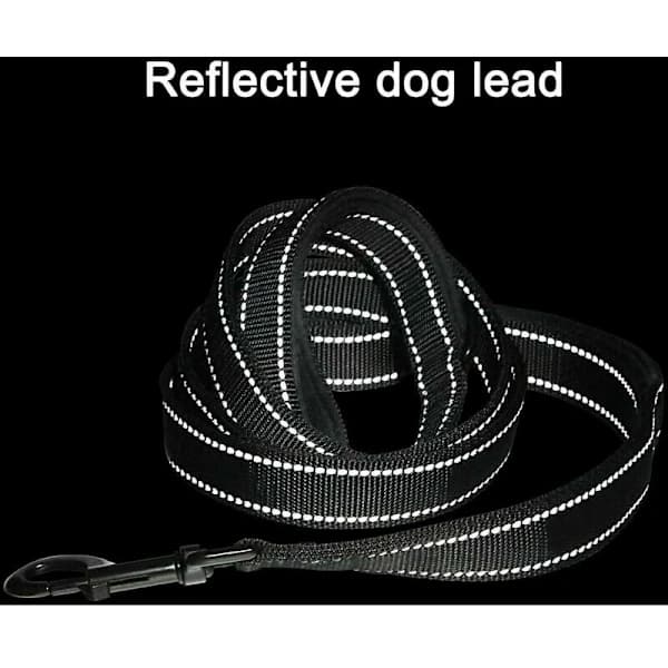(Pow yeah!) Long Leash for Large Dogs, 1.5m Thick Nylon Leash with Double Handles and 2 Padded Handles
