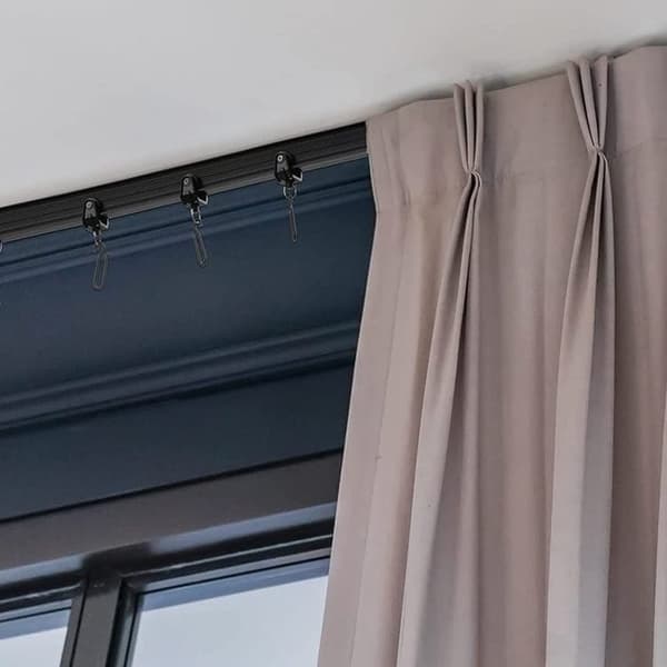 3m Flexible Ceiling Curtain Track in PVC - Flexible Ceiling System for Shower & Room Divider - incl. Gliding Hooks
