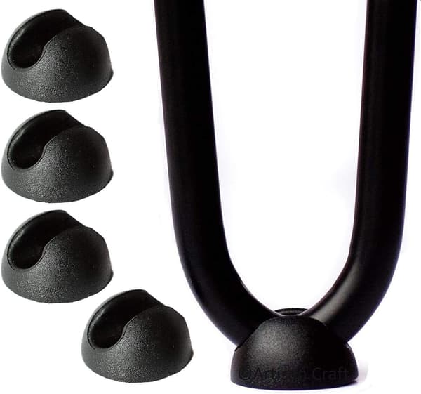 10-pak silikone hårnålsbenbeskyttere - Sort (10 mm)