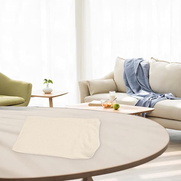Armlenebeskyttere Sofa laget av tøyelig og maskinvaskbart materiale for å gi varig beskyttelse (hvit) rice white