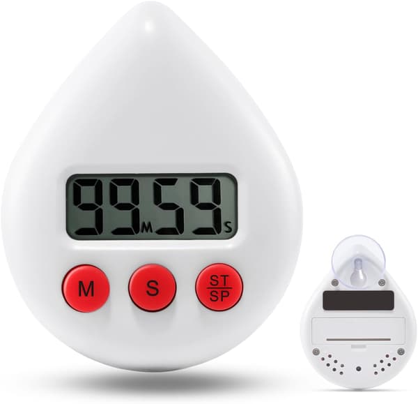 Digital køkkentimer-nedtælling optællingstimer-magnetisk nedtællingstimer med stort display-madlavningstimer til bagning, køkken, studie (hvid) hvid White