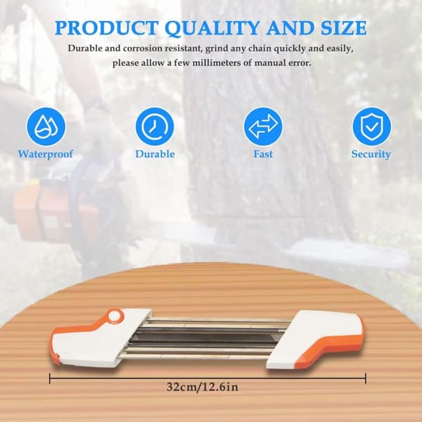 For Stihl Chainsaw Sharpener Compatible with Stihl 3/8 \" Chainsaw Chain, Stihl 2 in 1 4.0mm Easy File{}MK