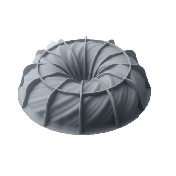 20 cm grå kugle Turbo dessertform, silikoneform til kager