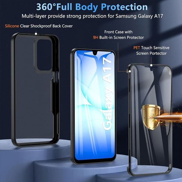 Stødsikkert etui til Samsung Galaxy A17 5G/4G - Sort[JUN] Sort Svart