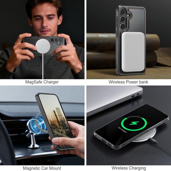 Samsung Galaxy S26+ / S26 Plus 5G Cover Etui JEEHOOD J10 Flip Card Bag MagSafe Split RFID Læder