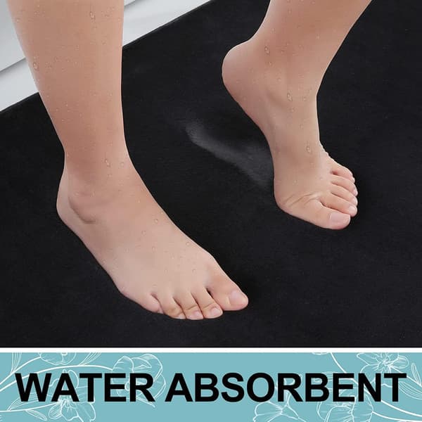 Memory Foam Bath Mat, 40 x 60 cm, Extra Soft, Non-Slip, Super Absorbent