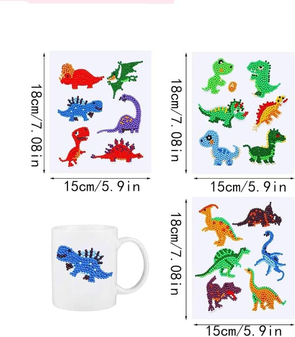 Diamantbroderi Dinosaur Diamantmaling Børns Diamant