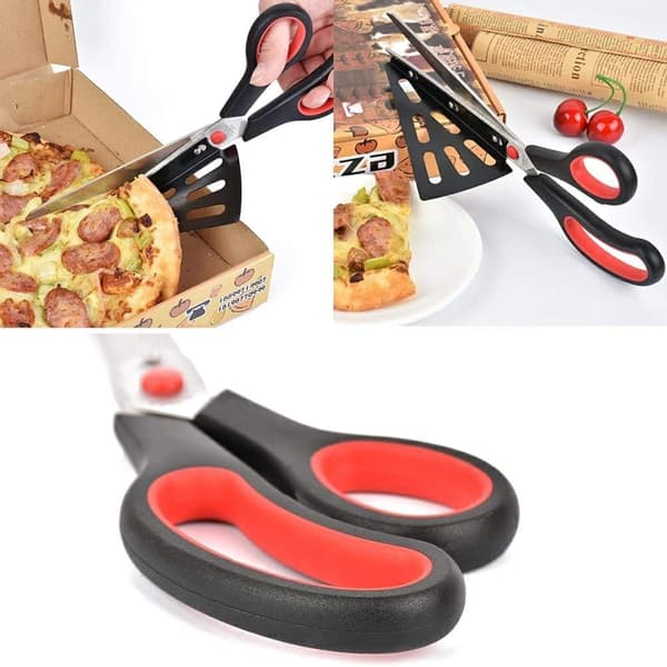28 cm pizzaskærer i rustfrit stål, køkkensaks med