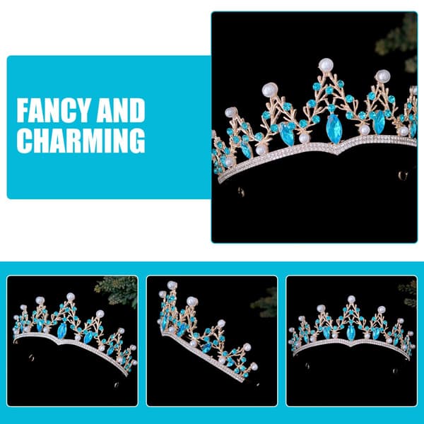 Rhinestone Tiara Krone til Kvinder Bryllupshovedbeklædning, Brudetilbehør
