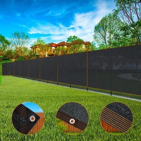 Have-skygge net 90% UV-beskyttelse 3x4m Sort Med øjer Til Pergola Drivhus