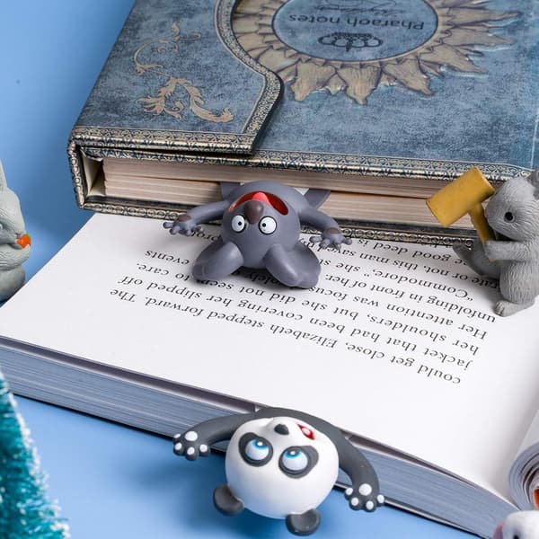 3D Tegneserie Dyre Bogmærker - 2 Stykker Fladtrykte Landdyr, Søde Panda & Koala Læsebogmærker - Tilbage til Skolen Gave til Studenter