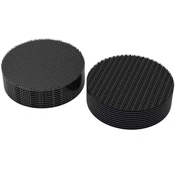 Black Self-Adhesive Hook and Loop Dots - 50mm Round Fasteners with Adhesive Backing, 20 Pairs