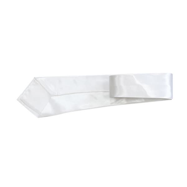 1 ensfarvet slips - farver Hvid