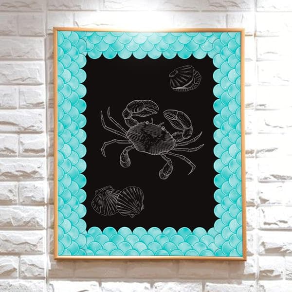 Turquoise Scallops Bulletin Board Borders for Classroom Decoration