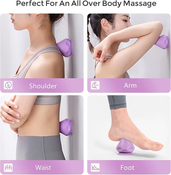 Massagebold, dybvævsmassage til ryg, fodmassageapparat, 2 i 1 Ha