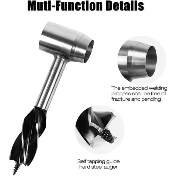 Hand Drill for Woodworking, Manual Survival Drill, Manual Drill for Bushcraft Tools, Camping Manual Drill