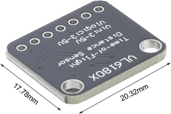 Afstandssensor Integreret Gestusgenkendelse Omgivelsesdetektion I2C-interface Kompakt VL6180X Optisk Lys Sort 20.32x17.78mm til