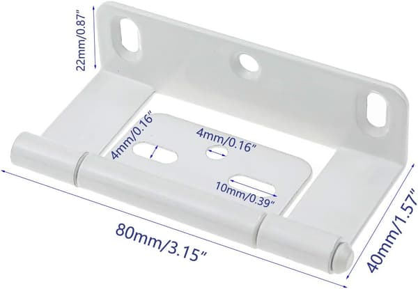 Full Inset Hengsel, 4 stk Hvit