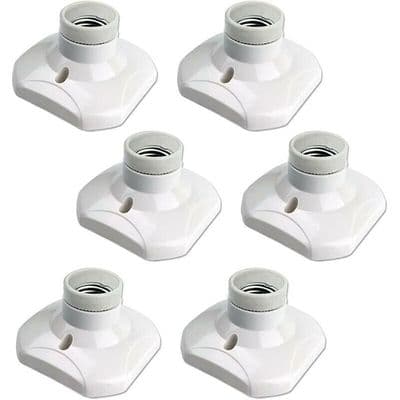 E27 Taklampeholder - PZCC - PZCC - 6-pakning - Keramikk 500℃ - 60W