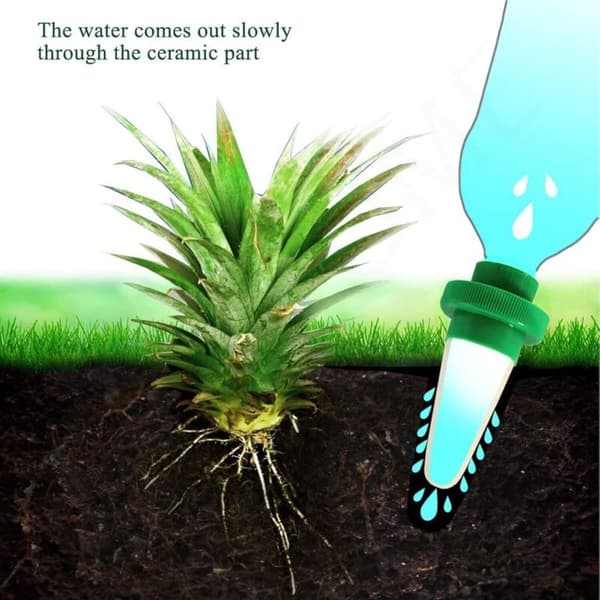 Drip Irrigation Bottle, 4-piece Ceramic Drip Irrigation Automatic Plant Sprinkler System for Indoor and Outdoor Gardens