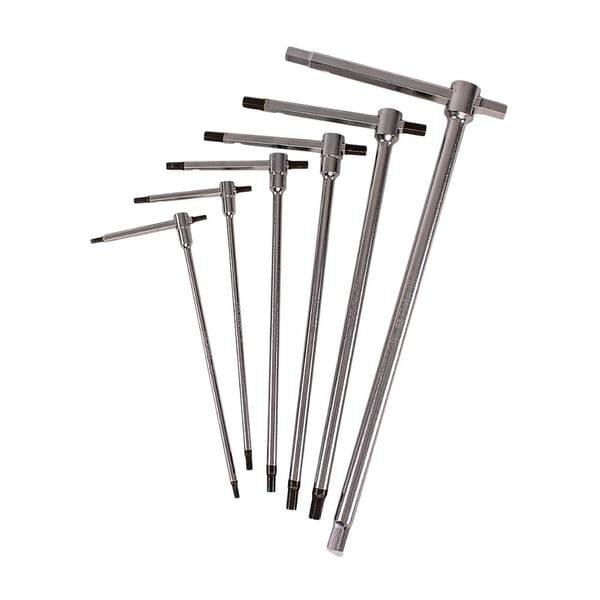 951 S6 Three Ends T-Handle Hex Keys Male Hex Chrome 6 pcs