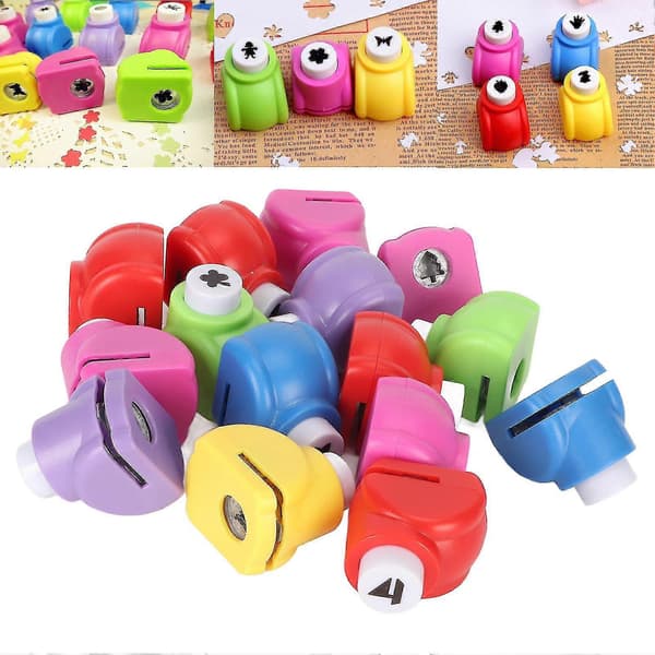 15 Pcs Shape Paper Punch Set For Kids DIY Stimulate Imagination Craft Hole Punch For Scrapbooking Journaling Greeting