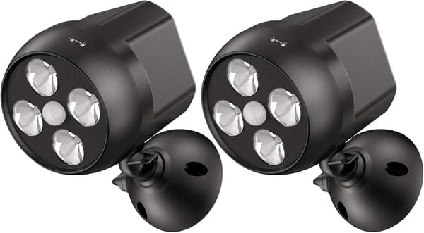 Utendørslys med bevegelsessensor Vanntett, LED-strålkaster med trådløs sensor, Utendørs sikkerhetslys (2-pakning) 2 stk 2pc