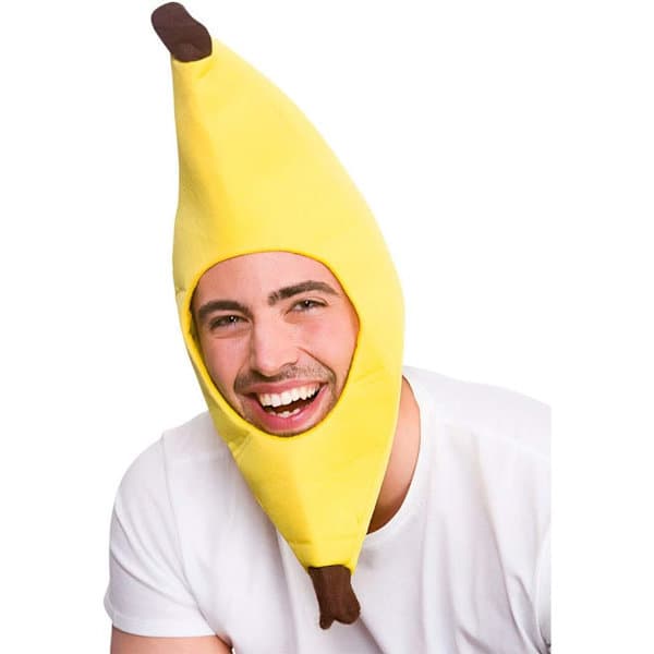 Sjov Banan Gul Hat til Voksne - Unisex Kostume [JUN]