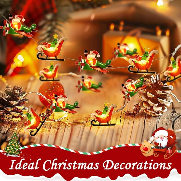 Christmas Lighting, Interior Decorations, 5 Meter 50 LED Santa's Sleigh Christmas Tree String Lights