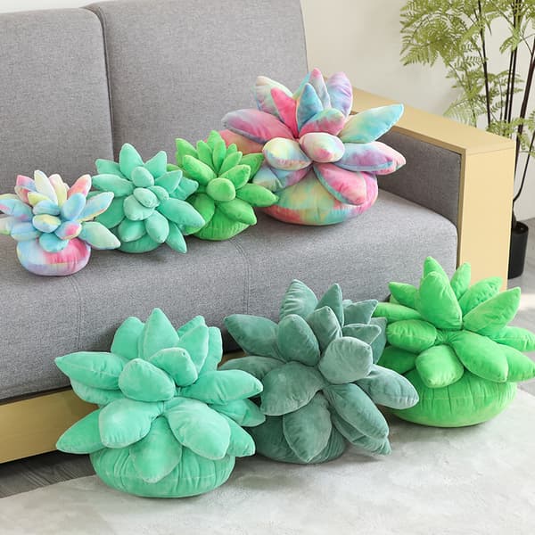 3D Succulent Pillow-Plant Pillows Cute Cactus Succulents for