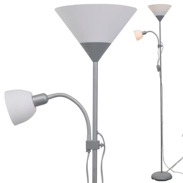vidaXL Gulvlampe grå grå