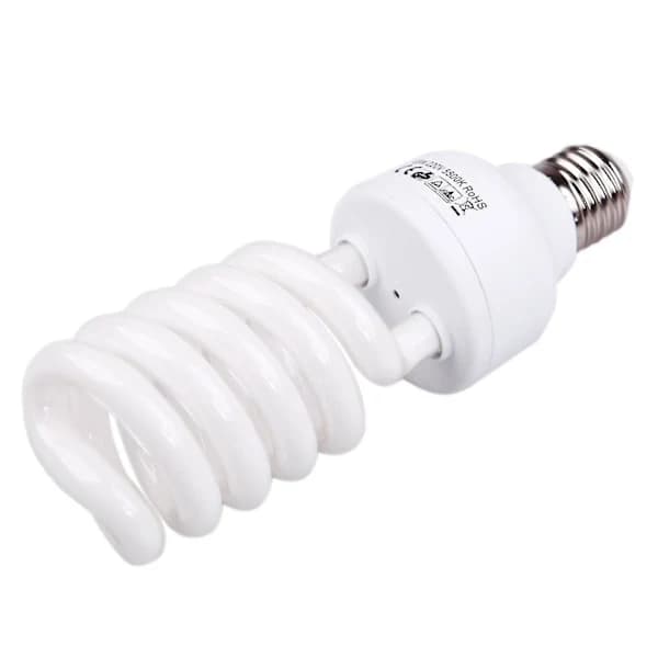 【PP】2x Compact E27 220v 5500k 45w Photo Studio Light Video Photography Daylight Lamp White -ys