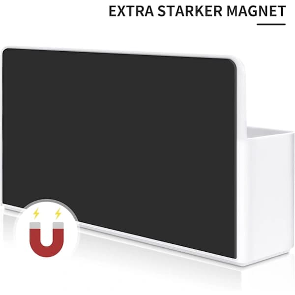 (pow yeah!) Magnetic Pen Holder, 3 Compartment Whiteboard Pen Holder - Wall Mounted Pen Holder
