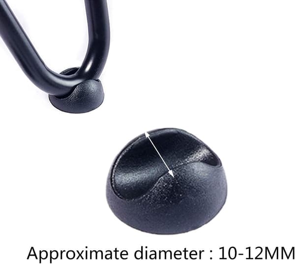10-pak silikone hårnålsbenbeskyttere - Sort (10 mm)