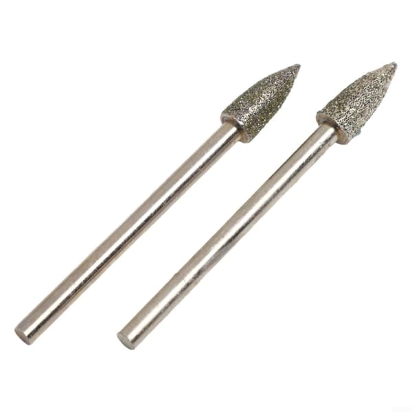 Sæt med 2 smaragdslibebits og stenskaft jade galvanisering bor til marmor til udskæring polering med 3 mm egnet gravering glas (2 STK 2 stk) 2pcs 3x5