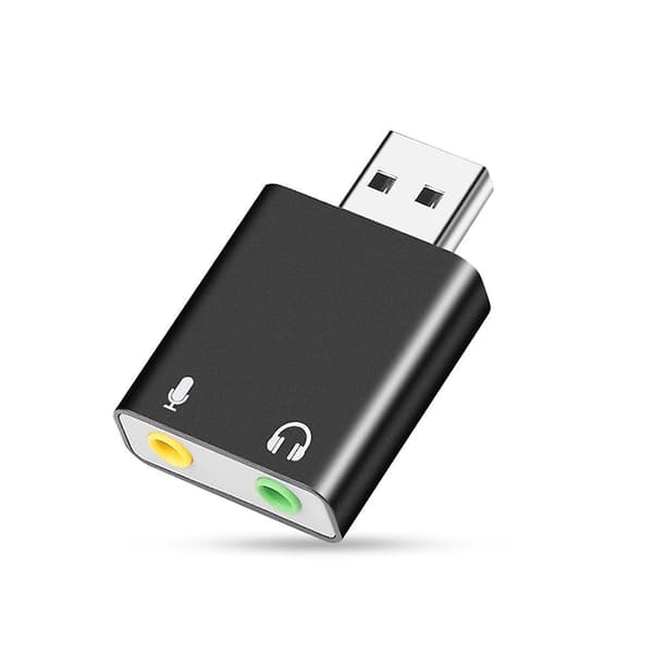 Eksternt USB-lydkort til Jack 3,5 mm-omformer for hodesett og mikrofonadapter