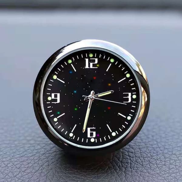 Lysende Auto Gauge Klokke Mini Bil Luftventil Vanntett Kvarts