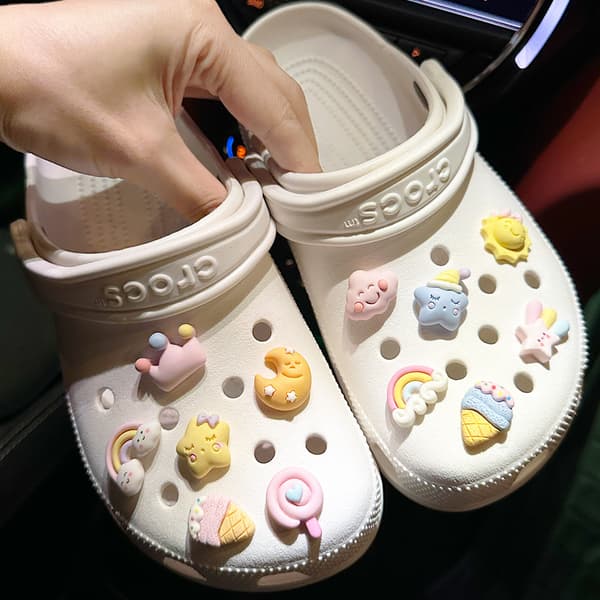 12 stjerner til sko, tilbehør til Croc-charms til teenagere M