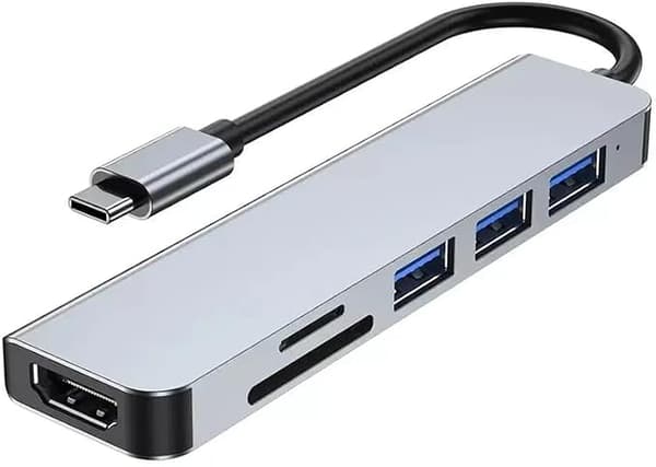 (1 stk) Type C Laptop Dockingstation, Dockingstation (6 i 1)