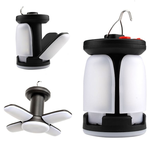 USB genopladelig camping nødbelysning, foldbar