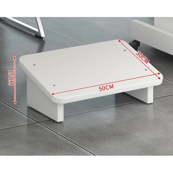 (pow yeah!) Footrest under desk, padded bench, white, 50*30*15cm, 1 pc