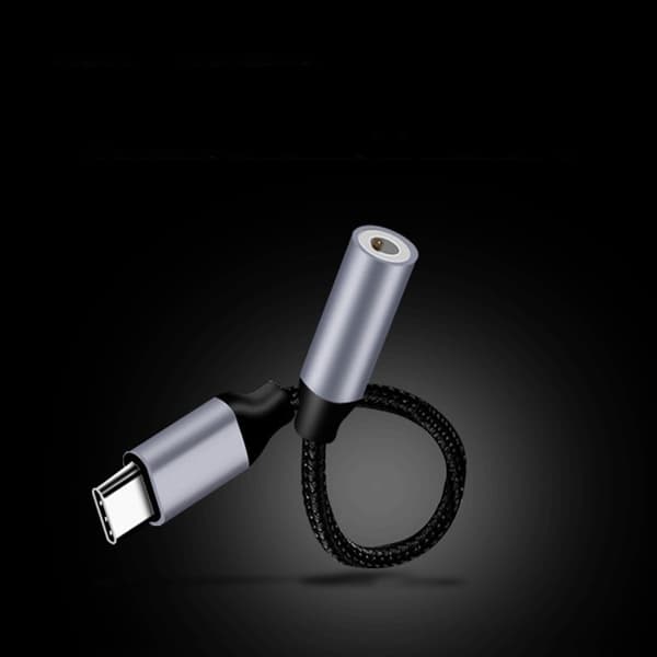 Premium Audio Cable - Grey with Purple Accents