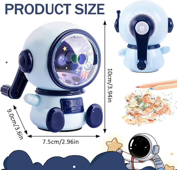 Multifunctional Astronaut Pencil Sharpener, Cartoon Pencil Sharpener, Hand-operated Pencil Sharpener, Adjustable Pencil Sharpener