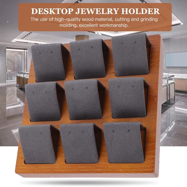 Øredobber Organizer Display Stativ for Hjemme Smykkeoppbevaring i Tre